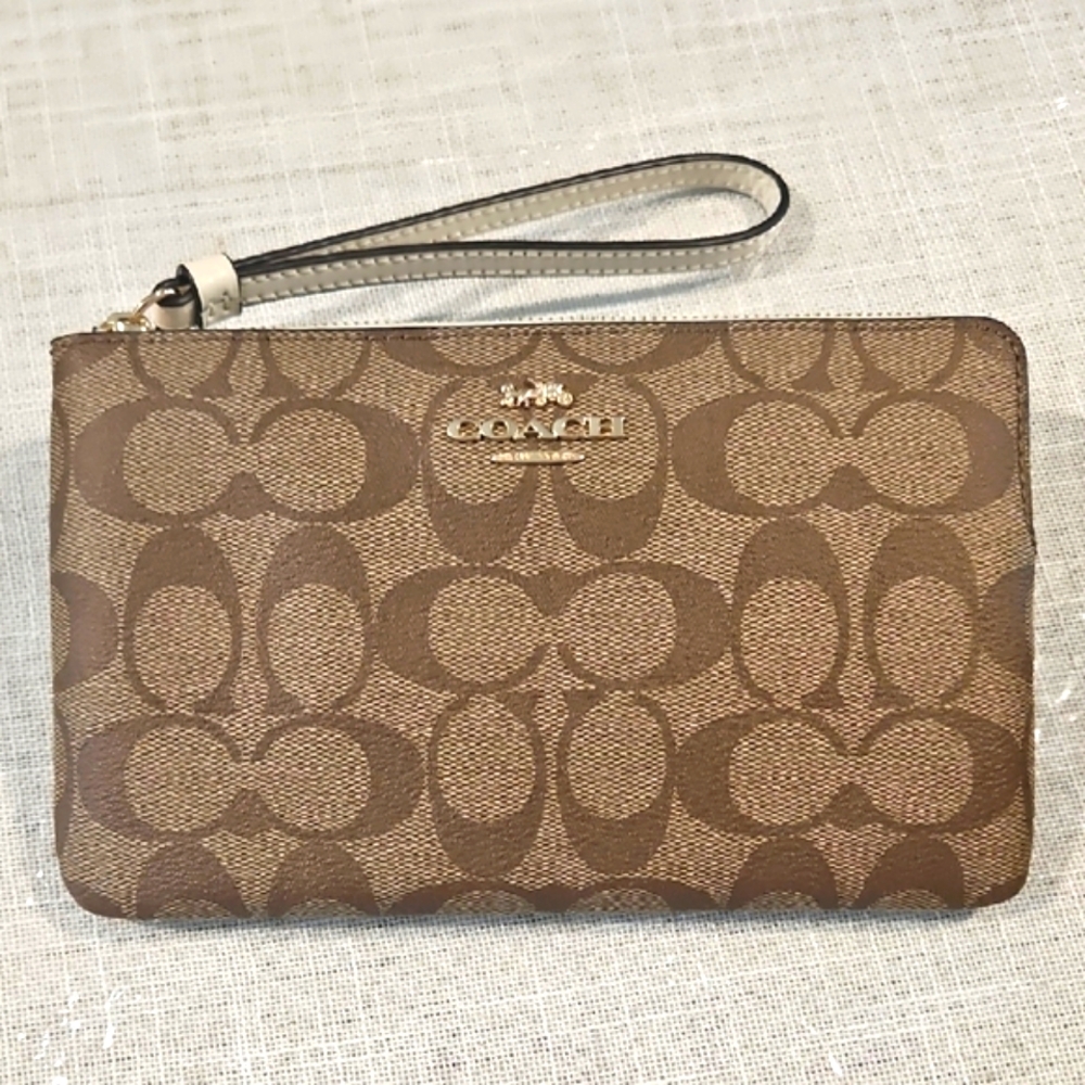 Coach Brown Wristlet